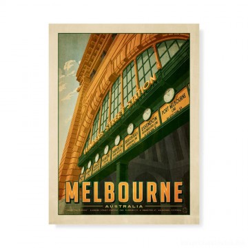 Iconic Melbourne 6" x 8" Print Flinders Street Station 'Under The Clocks'